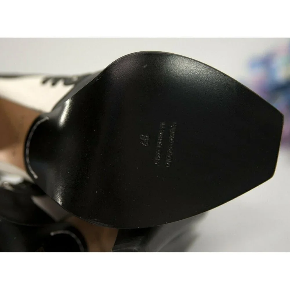 Balmain Floral Tooled Leather Lace Up Boots 37 - Picture 9 of 11